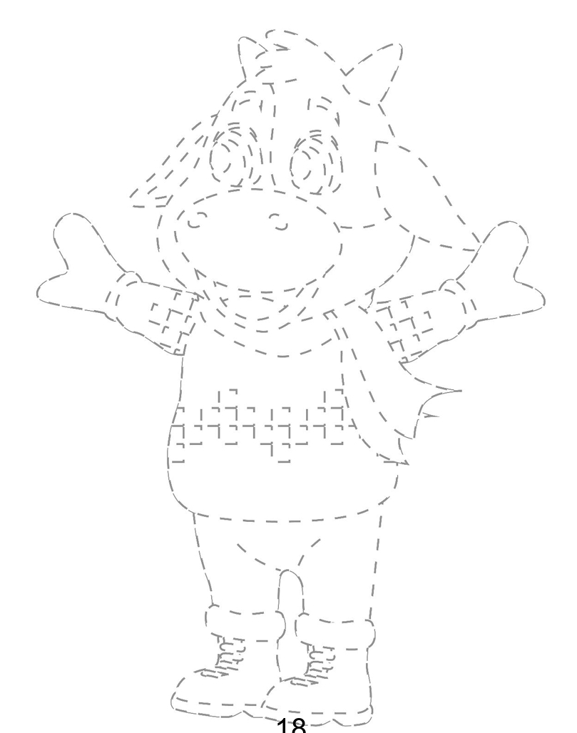 Cow Winter Holiday Trace