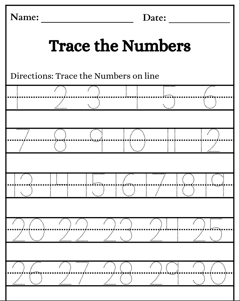 Tracing Number 05