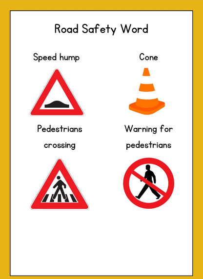 Yellow Traffic Light Reflection Worksheet
