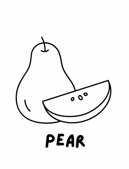 Fruits Coloring Book