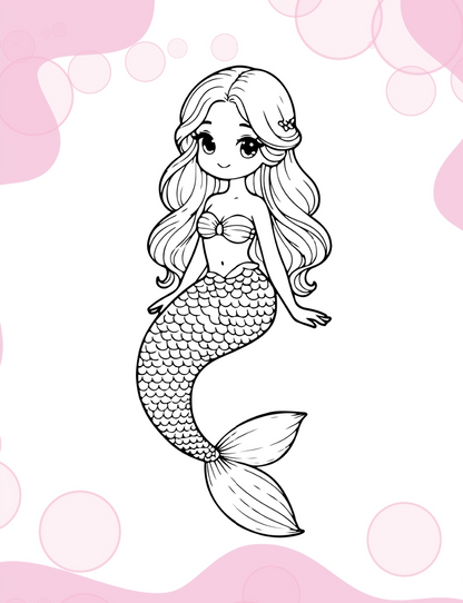 Mermaid coloring book