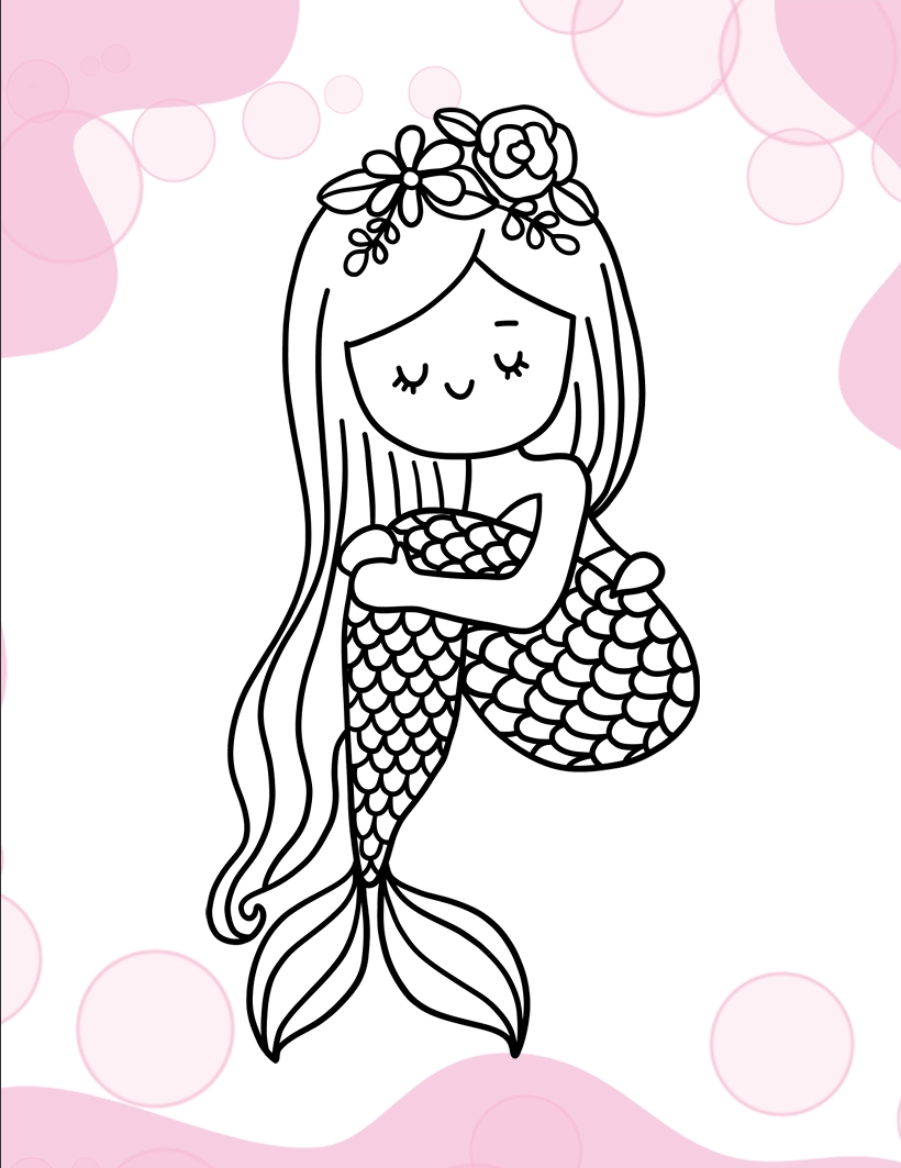 Mermaid coloring book