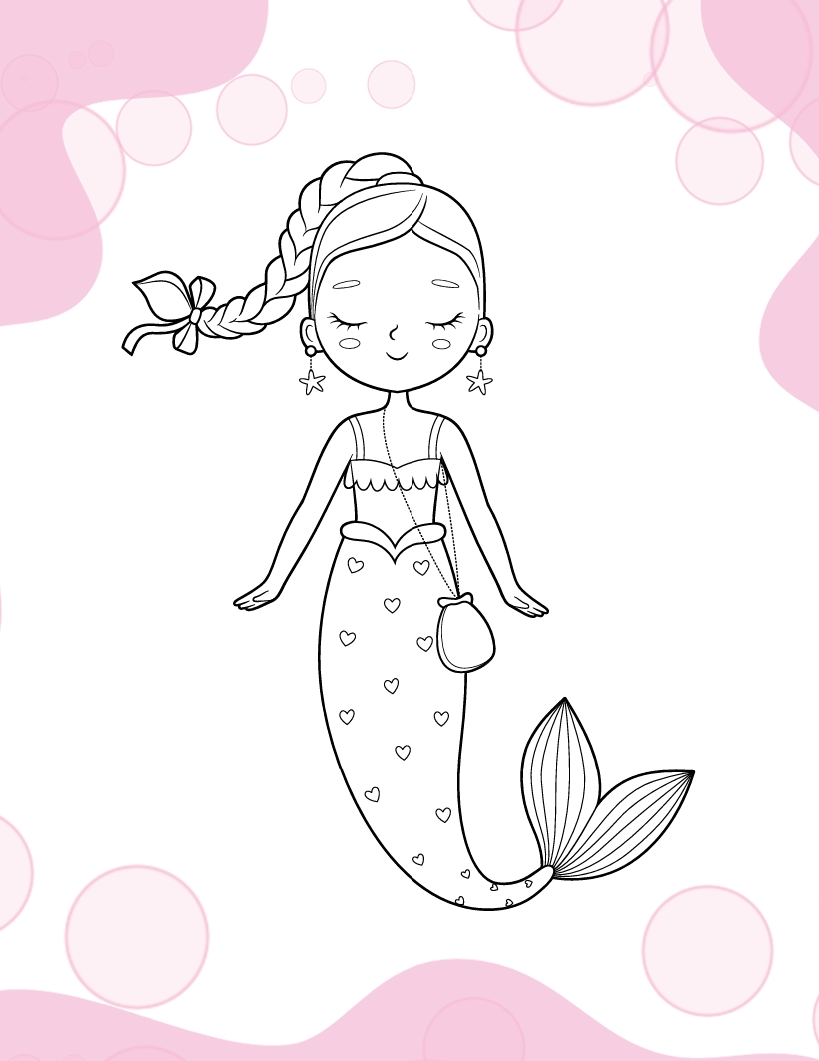 Mermaid coloring book