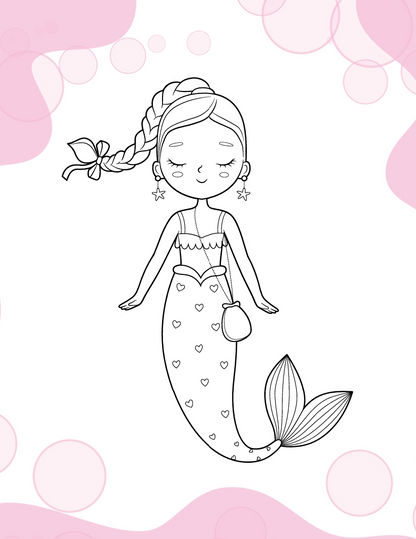 Mermaid coloring book
