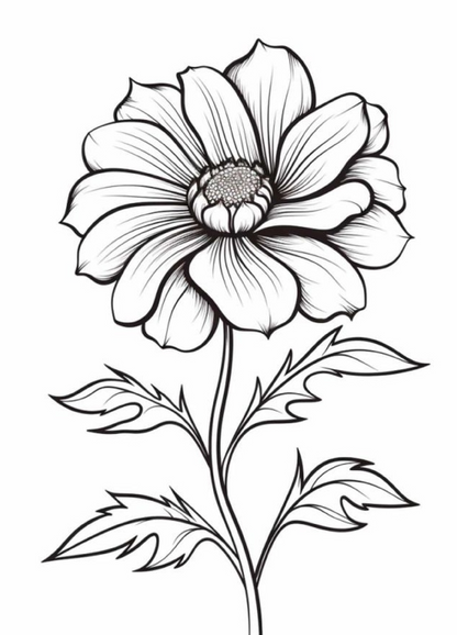 KIDS COLORING BOOK (FLOWERS)
