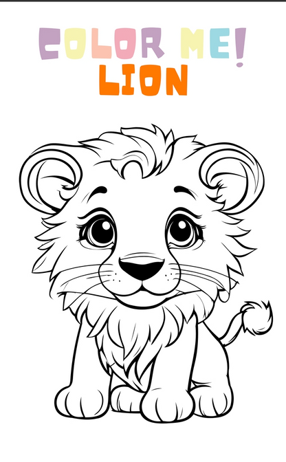 COLOR ME! Animals Theme Book w\link