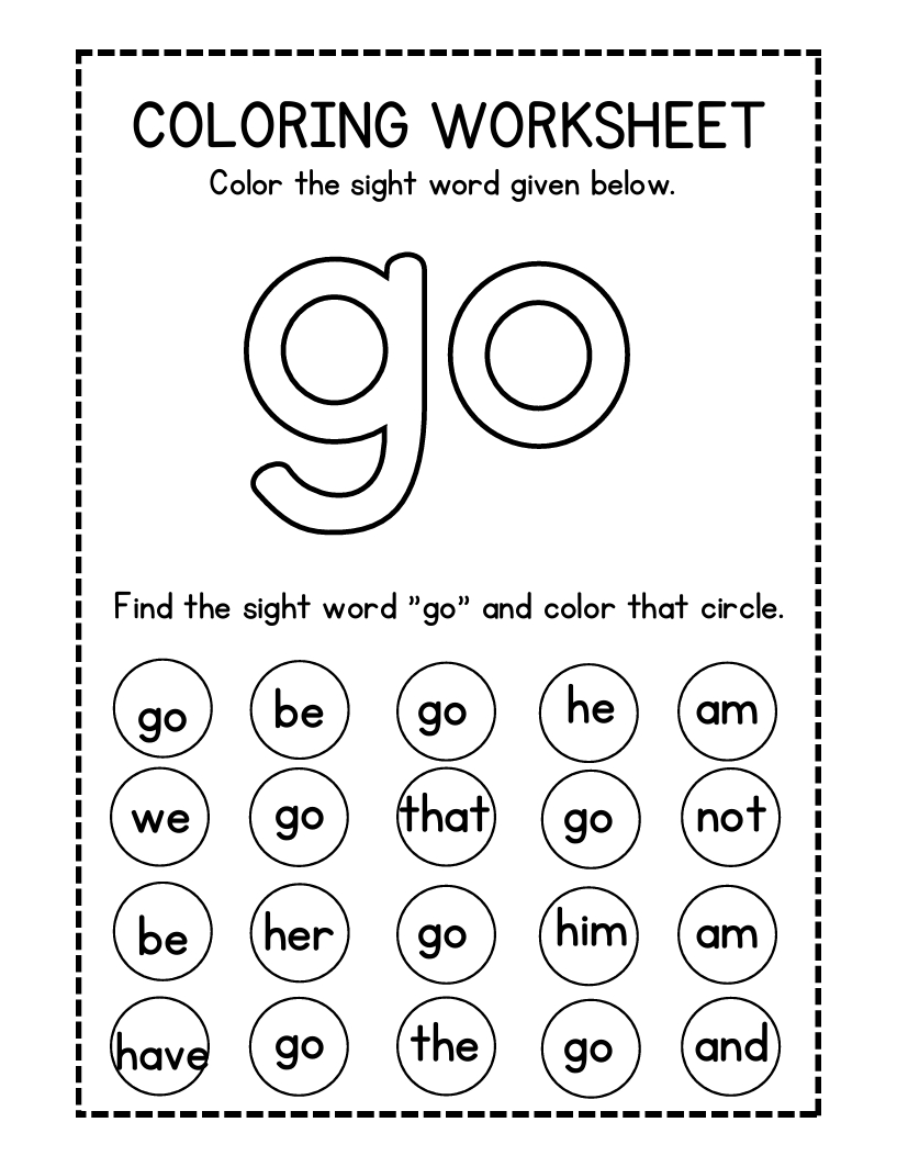 COLORING WORKSHEET
