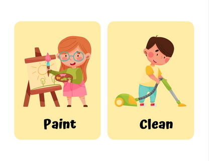 Actions Verbs Flashcards