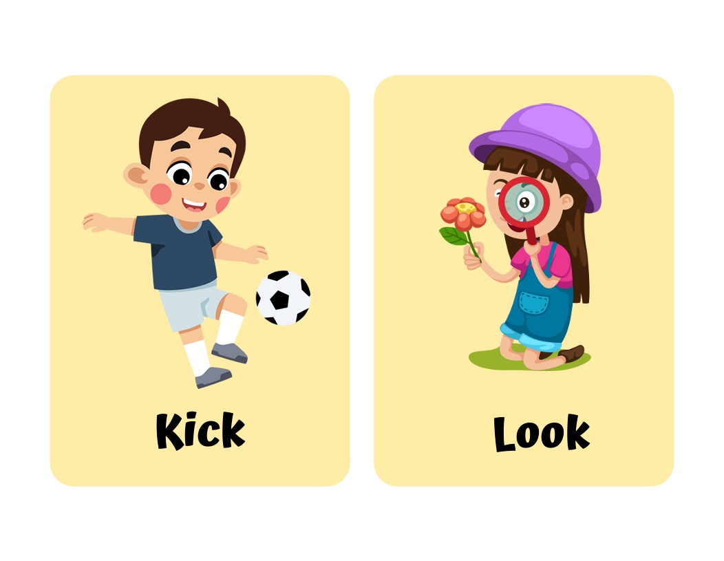 Actions Verbs Flashcards