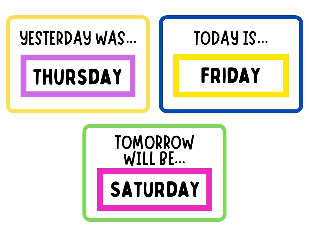 Days of the Week Flashcards