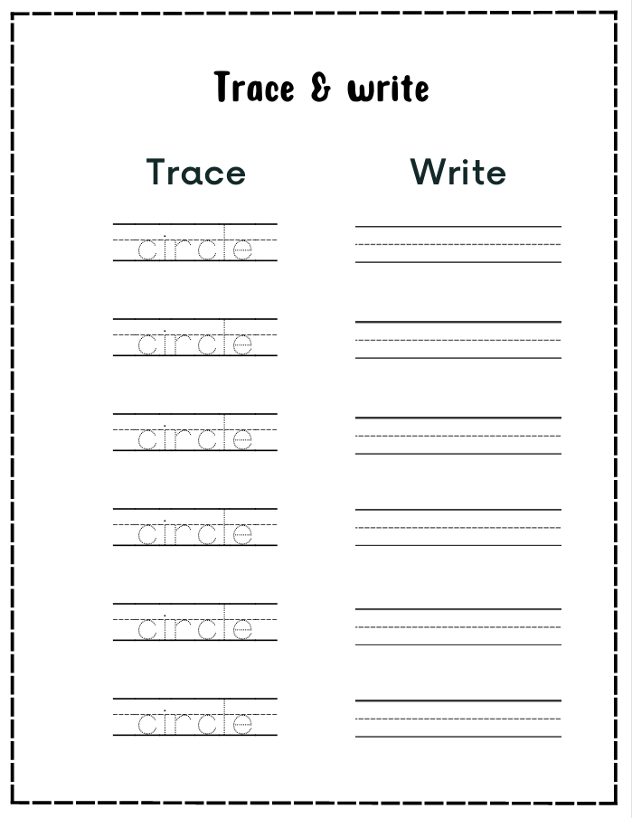TRACE AND WRITE