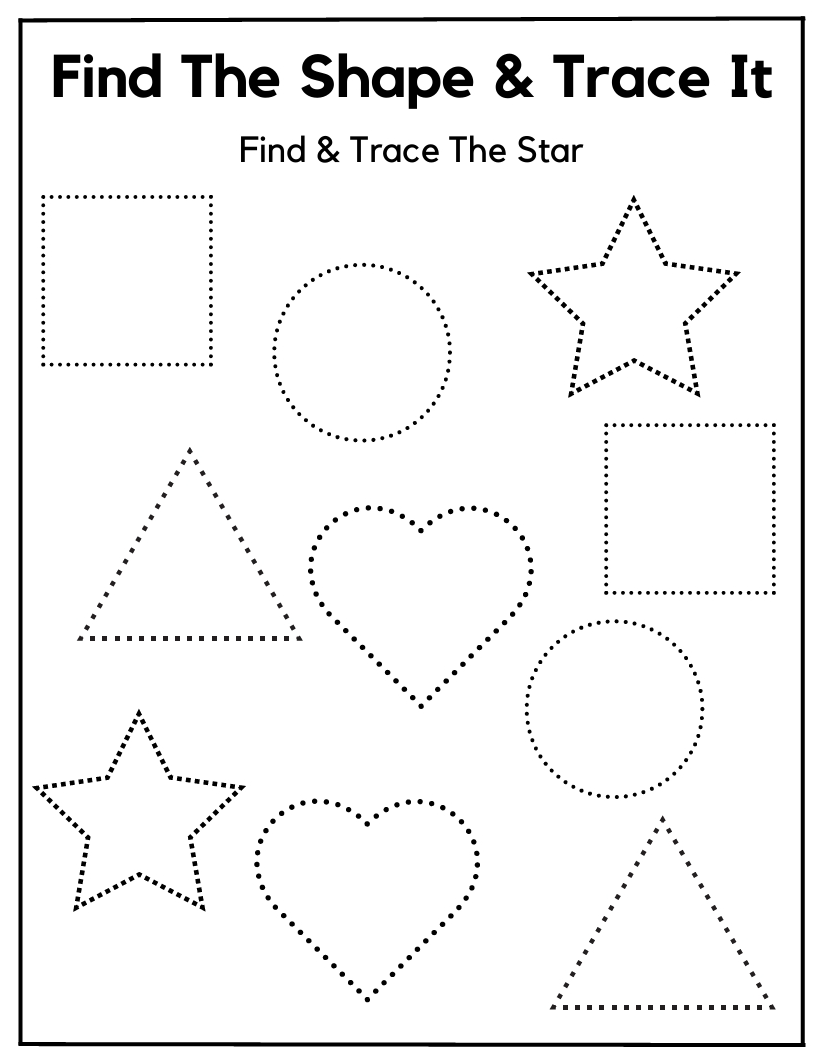 FIND THE SHAPE AND TRACE IT