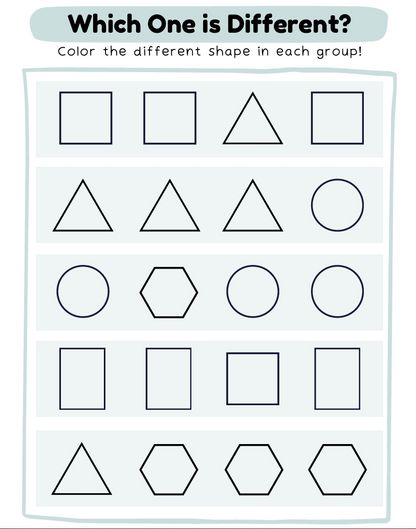 COLOR DIFFERENT SHAPE
