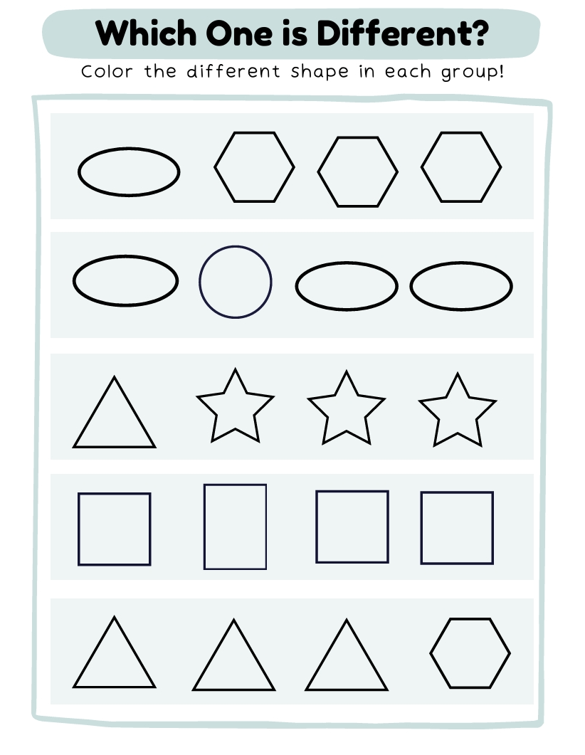 COLOR DIFFERENT SHAPE