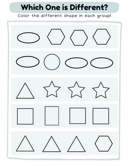 COLOR DIFFERENT SHAPE