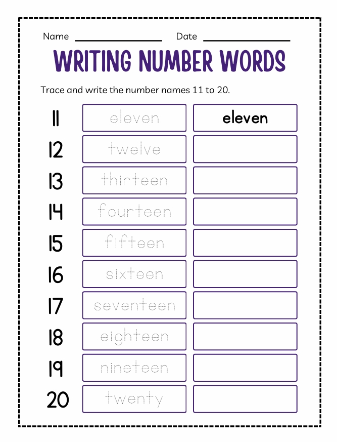 KINDERGARTEN NUMBERS WORKBOOK